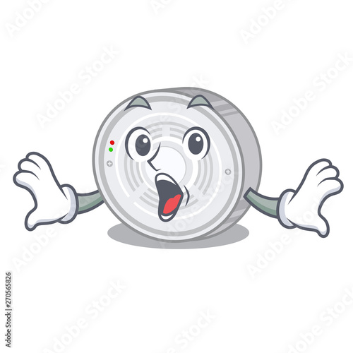 Surprised smoke detector in the cartoon shape