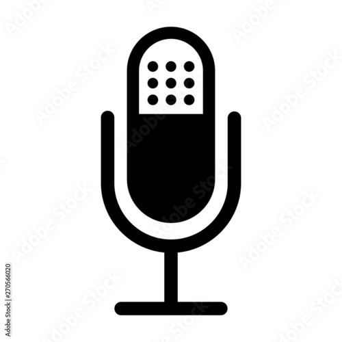 Microphone speaker (speech to text) flat vector icon for apps and websites