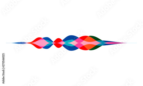 Personal assistant and voice recognition concept gradient logo. Vector illustration of soundwave intelligent technologies. 