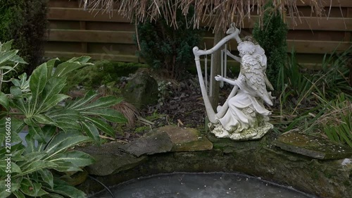 Statue and Fountain in Winter photo