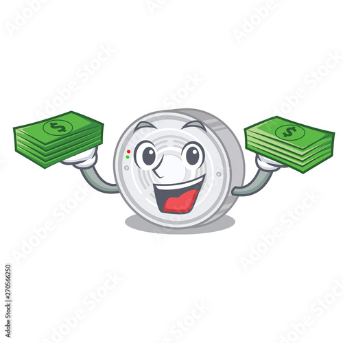 With money bag smoke detector in the cartoon shape