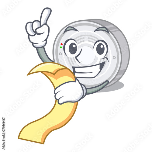 With menu smoke detector in the cartoon shape