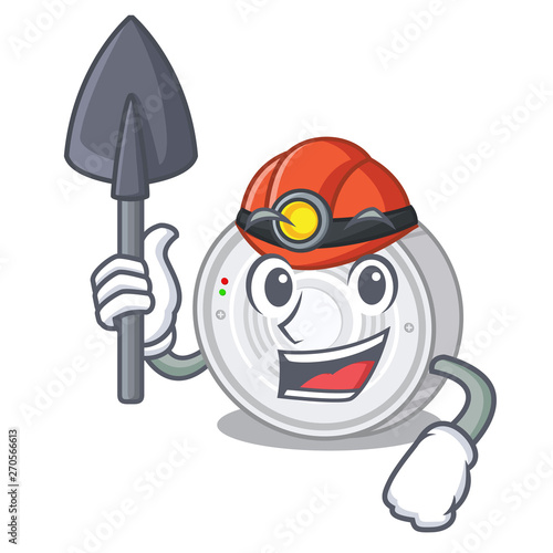 Miner smoke detector in the cartoon shape
