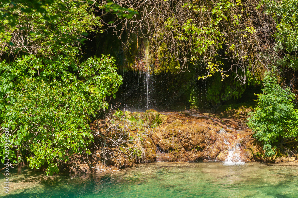 Naklejka premium Waterfall near Saint-Cezaire-sur-Siagne