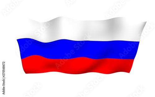 Free Download Waving flag of the Russian Federation. The National. State symbol of the Russia. 3D illustration - GFXLoad