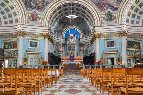Obraz na płótnie Interior of Mosta Dome or Church of the Assumption of Our Lady, Malta w salonie