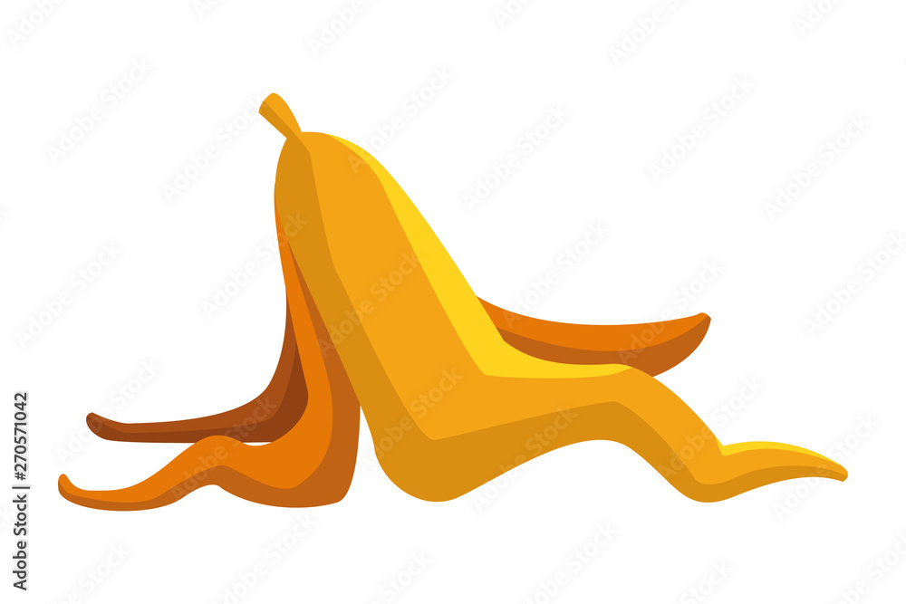 Banana peel cartoon stock vector. Illustration of fresh - 142654942