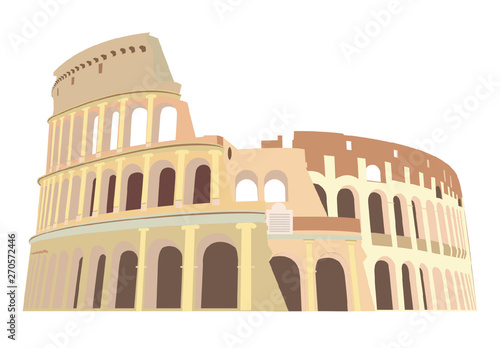 Colosseum in Italy icon.Attraction Of Rome.Vector image.