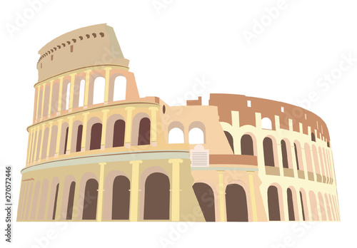 Photography Colosseum in Italy icon.Attraction Of Rome.Vector image.
