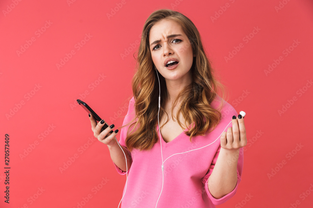 Beautiful young girl wearing casual clothes standing Beautiful young girl wearing casual clothes standing