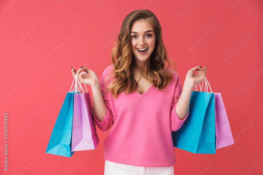 Beautiful young girl wearing casual clothes standing