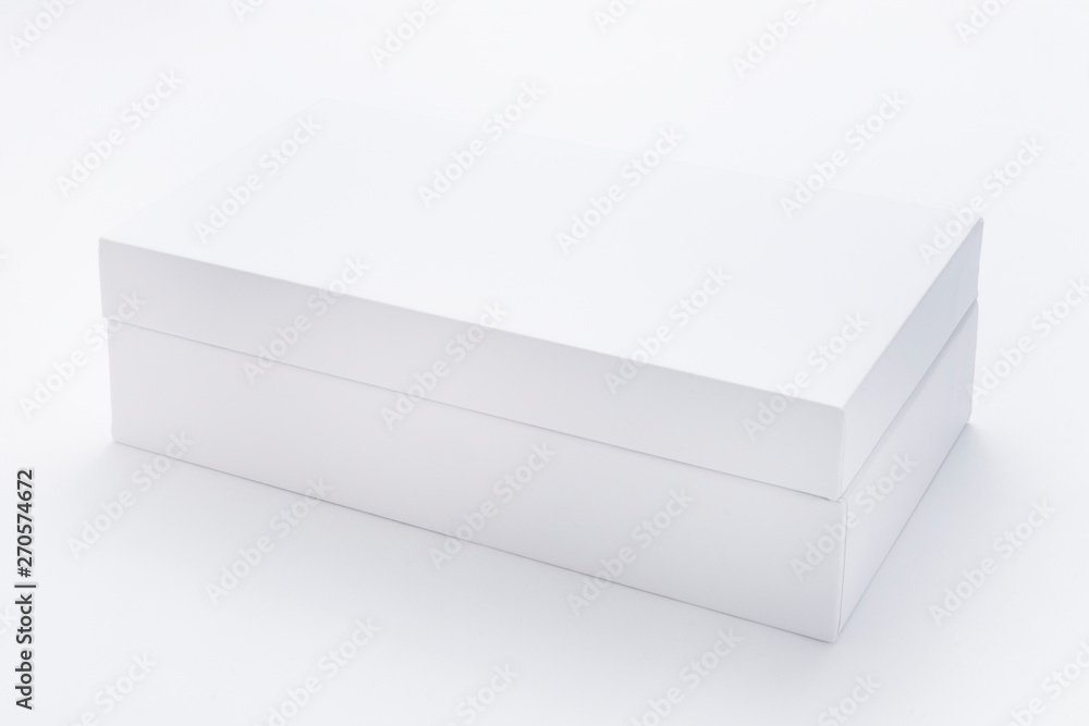 White blank box for mockup on white background White blank box for mockup on white background