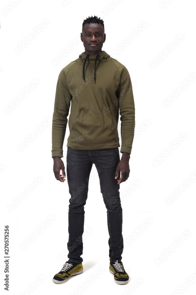 full portrait of an african on white background full portrait of an african on white background