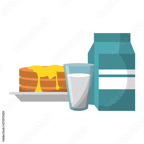 Breakfast morning food cartoons Vector illustration