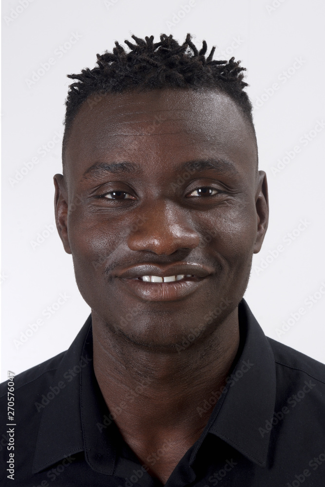 portrait of a african man face,on white background portrait of a african man face,on white background