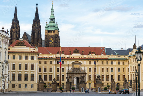 Front view of the Prague Castle / Prazsky Hrad in Hradcany