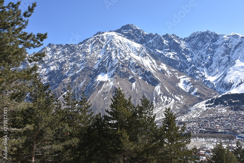 Caucasus Mountains in Northern Georgia near Stepantsminda