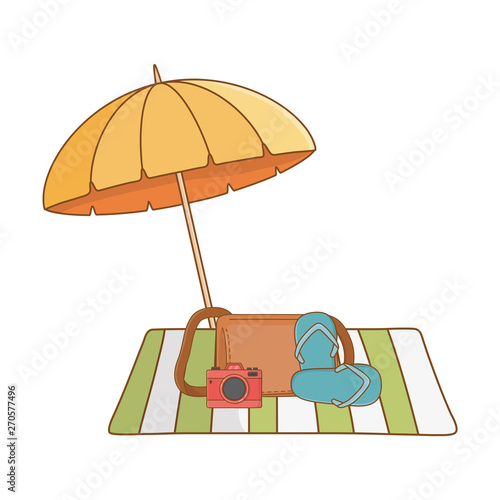 summer vacation relax cartoon vector illustration