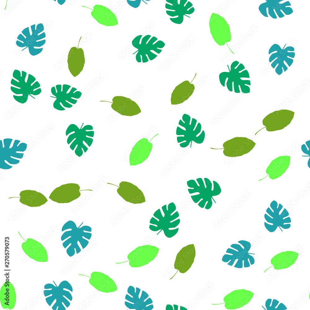 Leaves Seamless vector Pattern. Flat style floral Background. Leaves Seamless vector Pattern. Flat style floral Background.