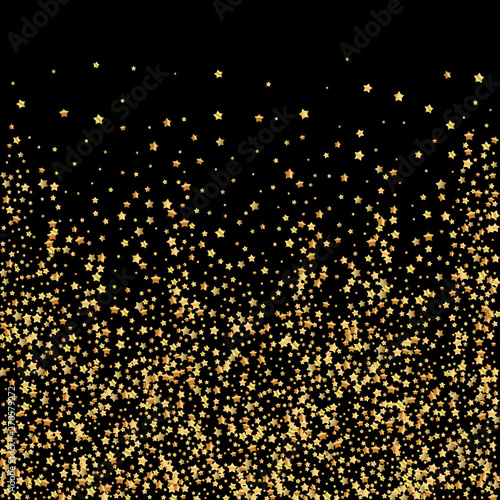 Gold stars luxury sparkling confetti. Scattered sm