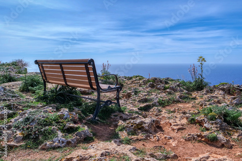 Obraz na płótnie View from the top of Dingli Cliffs in Malta w salonie