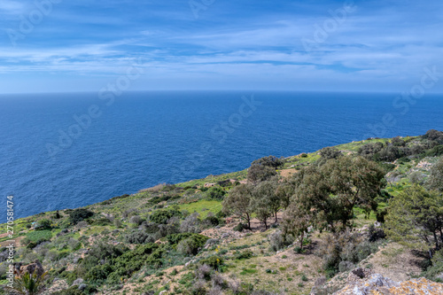Obraz na płótnie Aerial view of Dingli cliffs, Malta w salonie