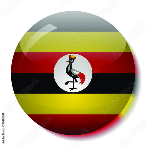 Ugandan flag glass button vector illustration Free Download Ugandan flag glass button vector illustration - GFXLoad