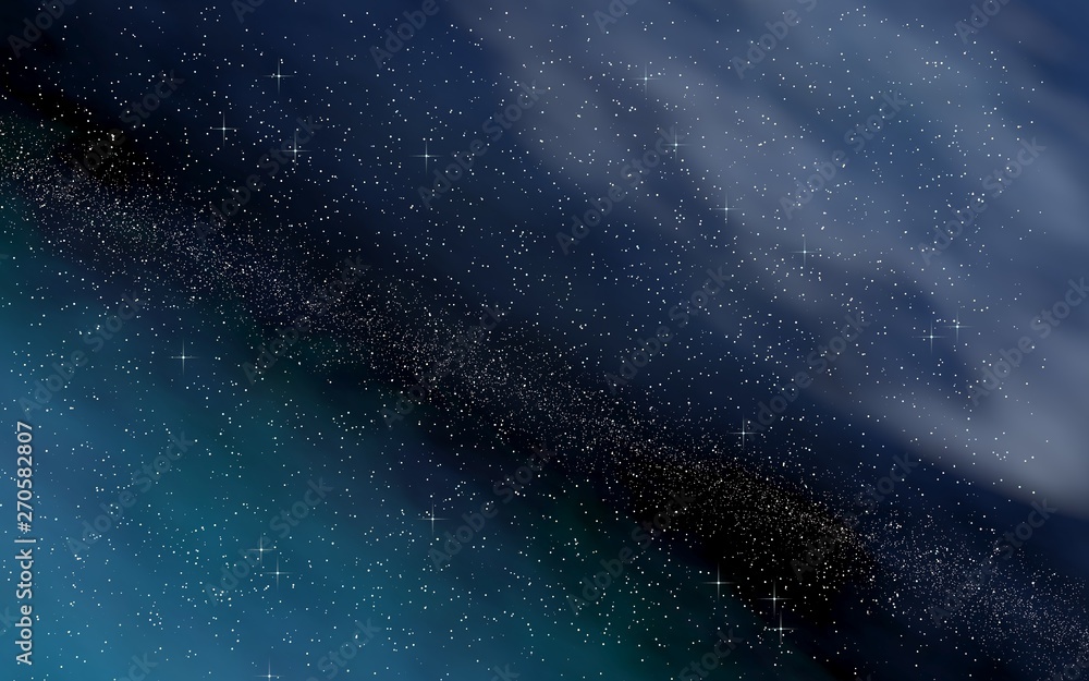 Naklejka premium Colorful and beautiful space background. Outer space. Starry outer space texture. 3D illustration