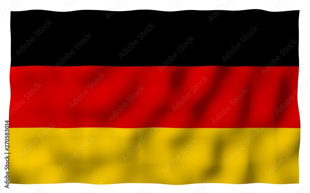 Flag of Germany. Wide format 3D illustration. State symbol of the Federal Republic of Germany. 3D rendering Flag of Germany. Wide format 3D illustration. State symbol of the Federal Republic of Germany. 3D rendering
