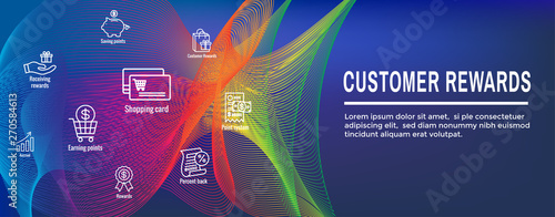 Customer Rewards Icon Set and Web Header Banner Design