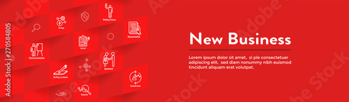 New Business Process Web Header Banner / Icon Set