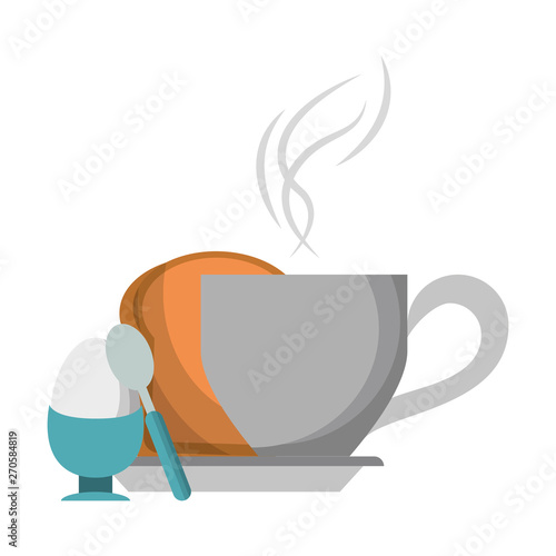 Breakfast morning food cartoons Vector illustration