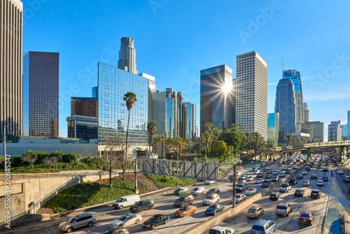 Los Angeles, California downtown cityscape panorama. photo