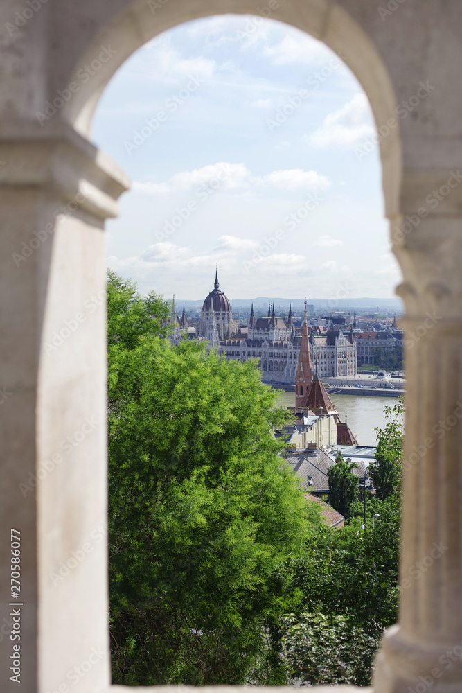 A view of the parliament building. historical center of tourism. Hungary. Budapest