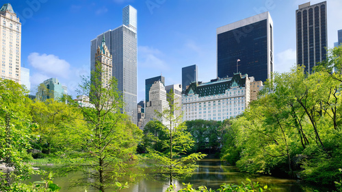 Fototapeta Naklejka Na Ścianę i Meble -  Midtown Manhattan skyline from Central Park, New York City