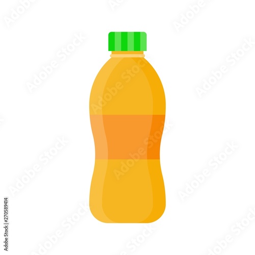 Plastic bottle vector illustration, flat style icon