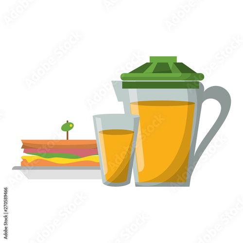 Breakfast morning food cartoons Vector illustration