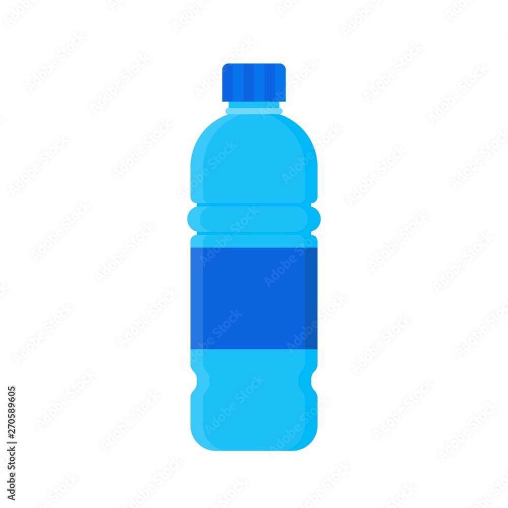 Plastic bottle vector illustration, flat style icon Plastic bottle vector illustration, flat style icon