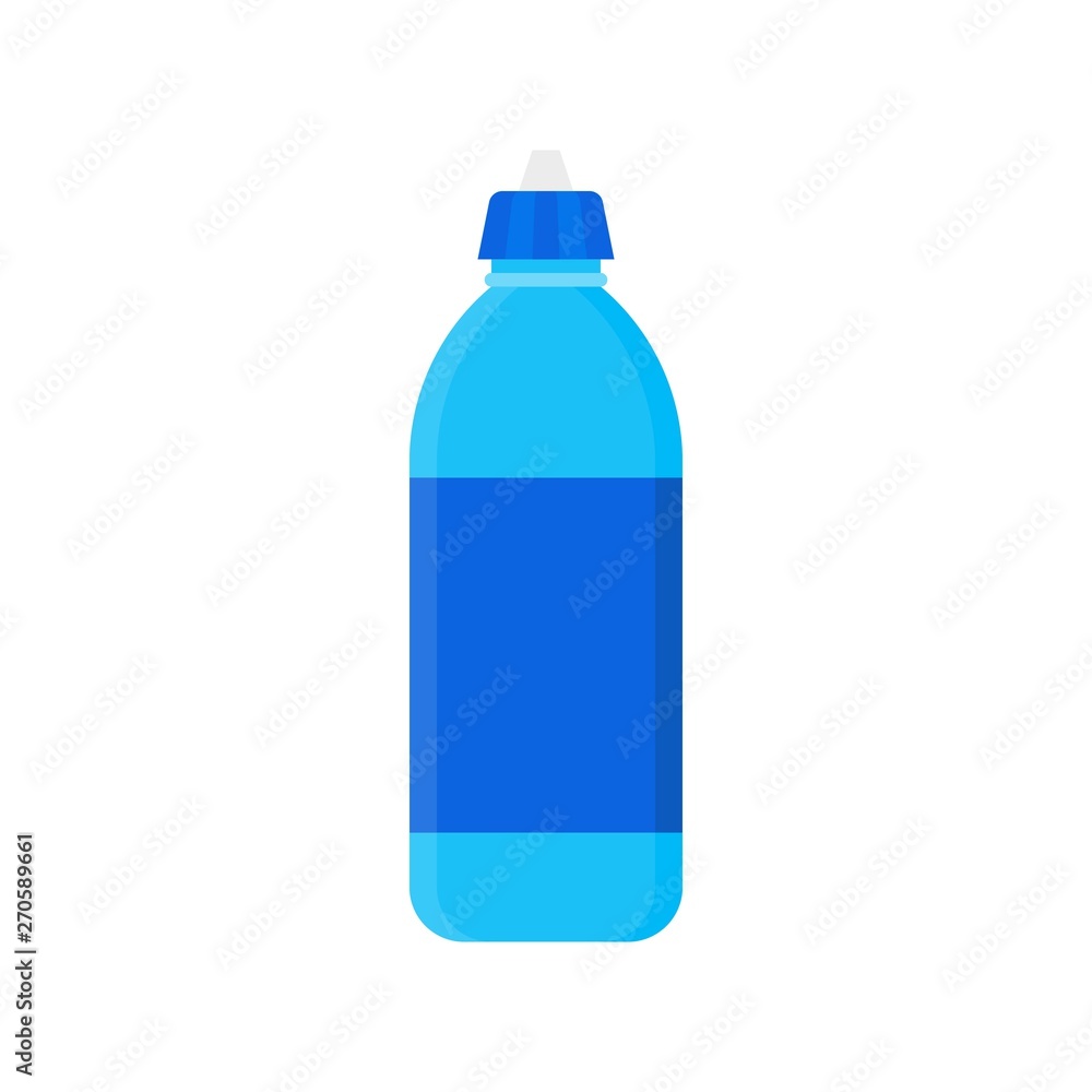 Plastic bottle vector illustration, flat style icon Plastic bottle vector illustration, flat style icon