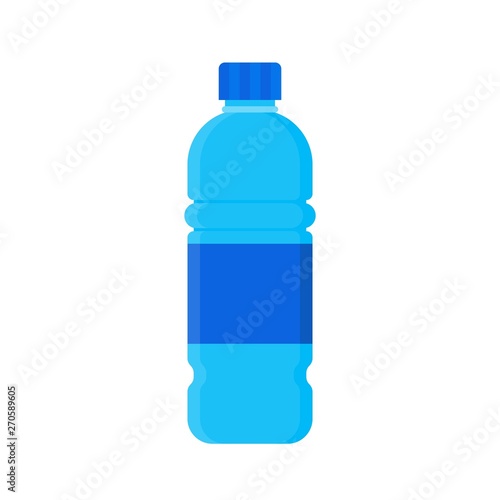 Plastic bottle vector illustration, flat style icon