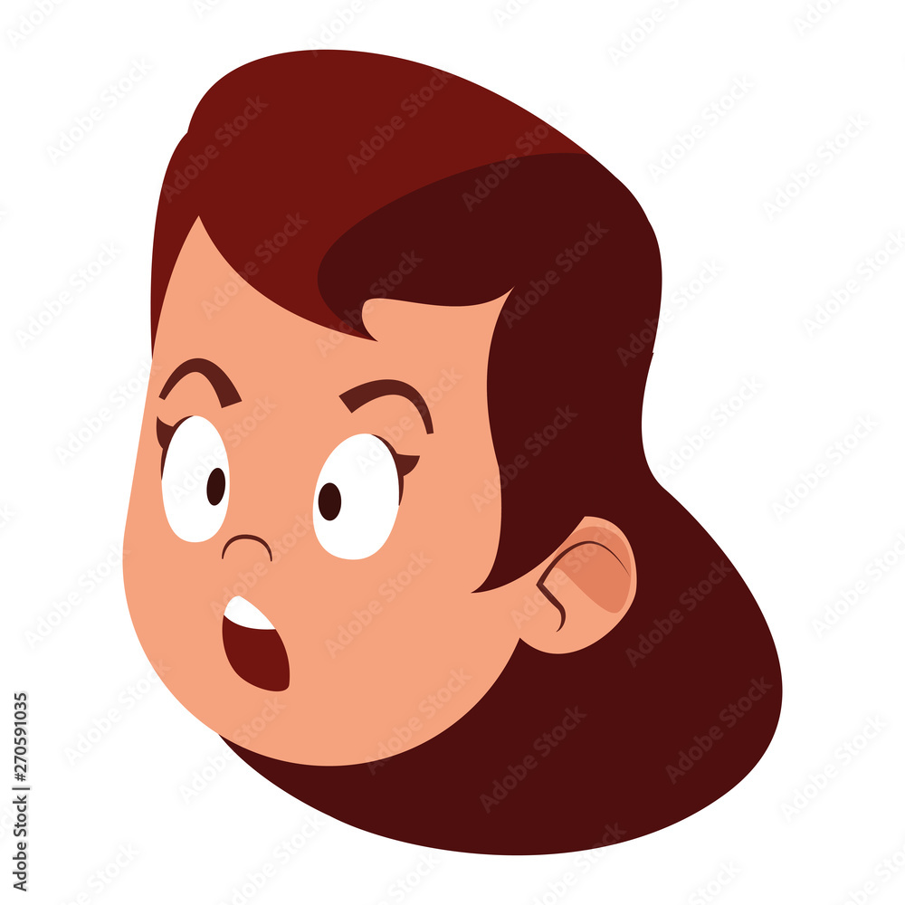 girl with surprised face avatar girl with surprised face avatar