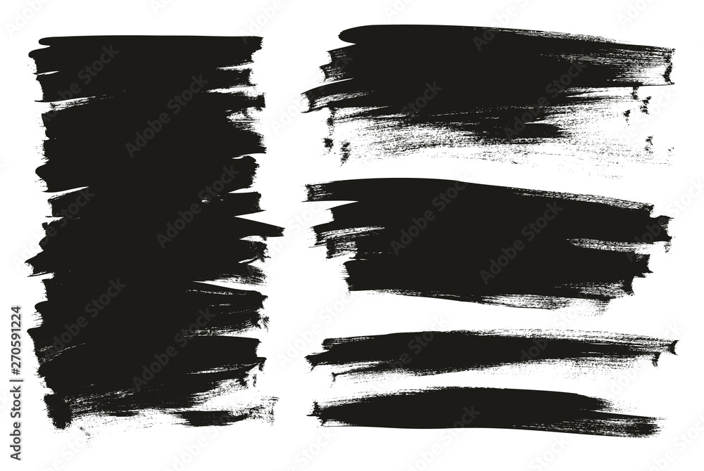 Calligraphy Paint Thin Brush Background Long High Detail Abstract Vector Background Mix Set 132