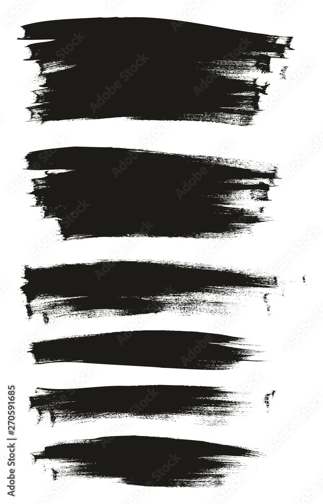 Calligraphy Paint Thin Brush Background Long High Detail Abstract Vector Background Mix Set 102