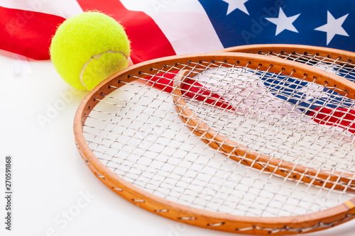 American flag with tennis rackets. © NewFabrika