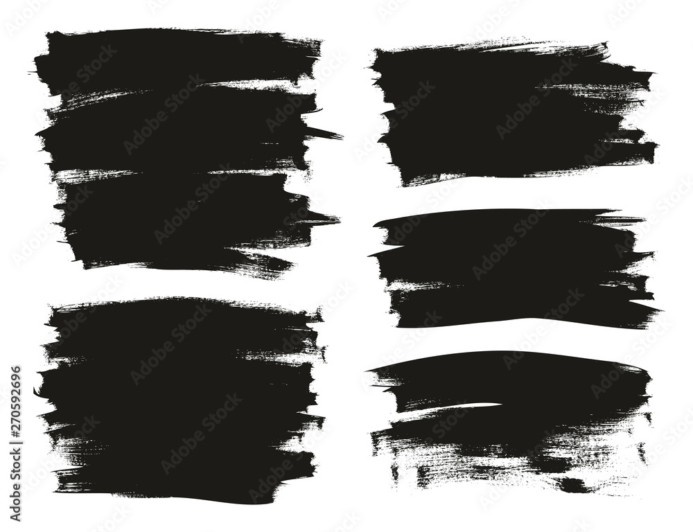 Calligraphy Paint Thin Brush Background Long High Detail Abstract Vector Background Mix Set 32
