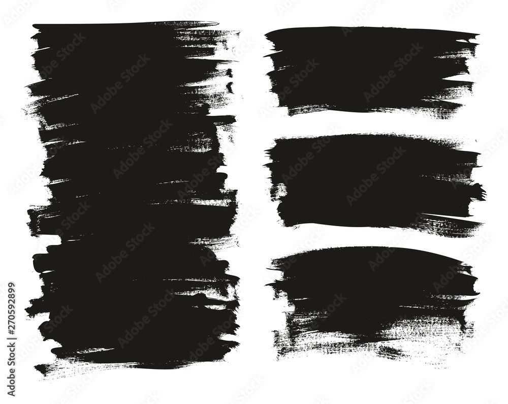 Calligraphy Paint Thin Brush Background Long High Detail Abstract Vector Background Mix Set 15