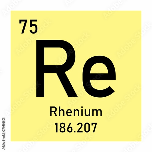 Rhenium chemical symbol