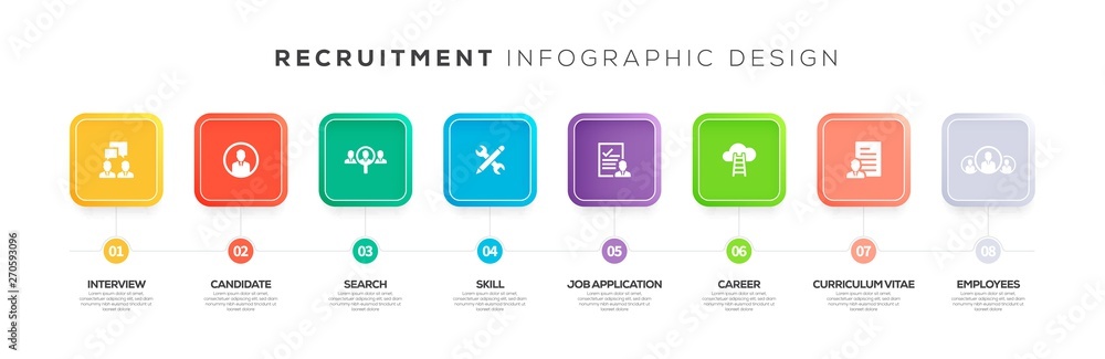 RECRUITMENT INFOGRAPHIC CONCEPT RECRUITMENT INFOGRAPHIC CONCEPT