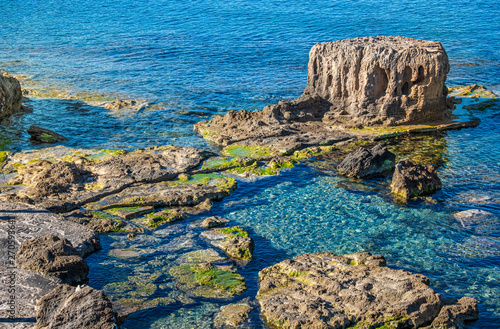 Gorgeous sea font and ramparts, Alghero (L'Alguer), province of Sassari , Sardinia, Italy. Famous for the beauty of its coast and beaches and its historical city center.