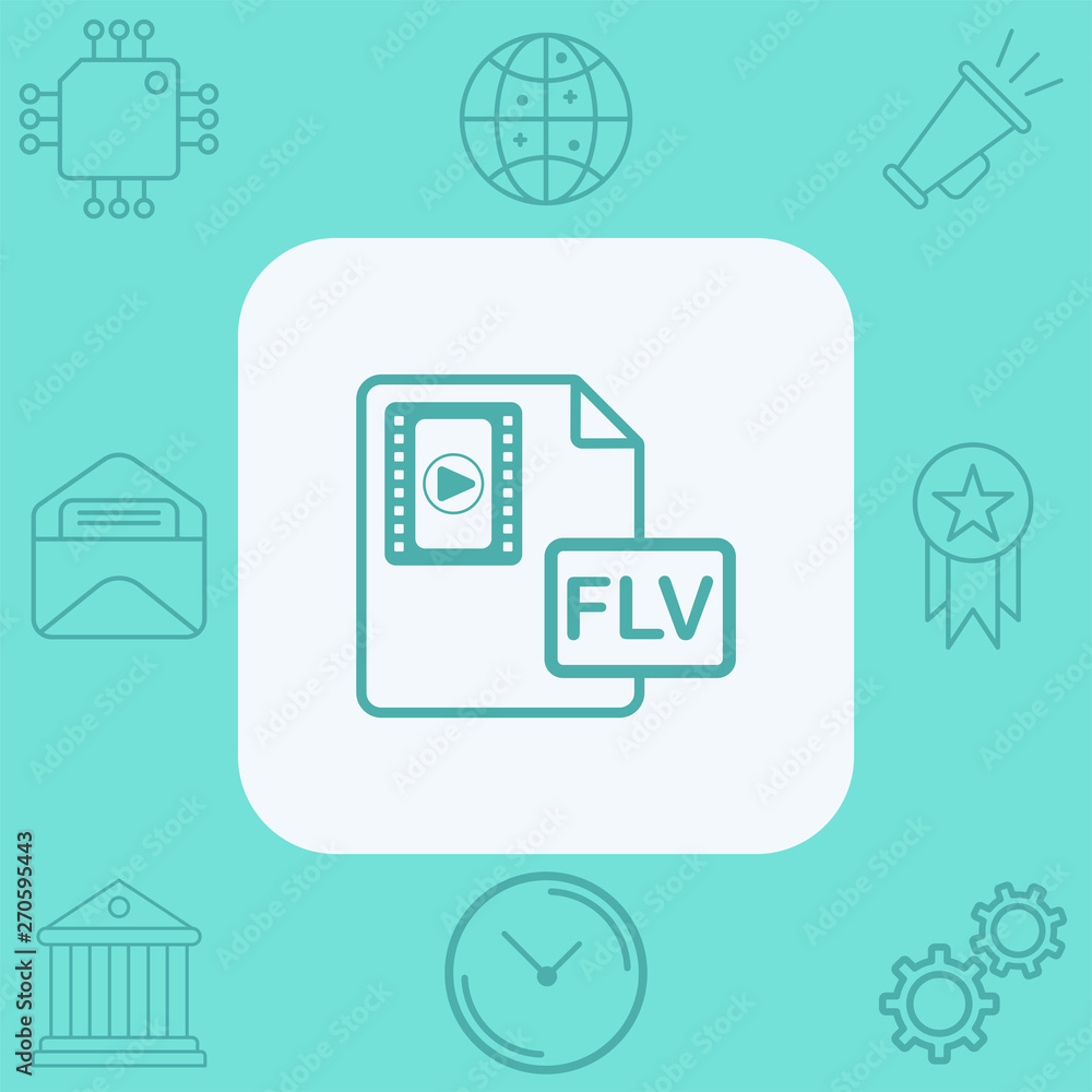 Video file vector icon sign symbol Video file vector icon sign symbol
